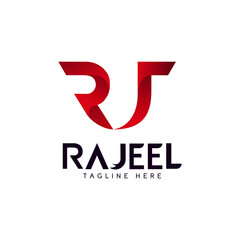 Letter RJ Logo Monogram. Initial JR Logo Vector Design. Simple Initials Logo Identity