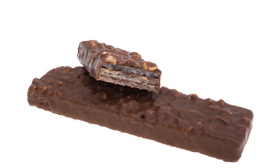 chocolate wafers isolated