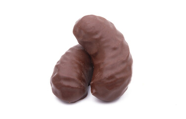 chocolate jelly candies isolated