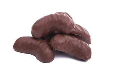 chocolate jelly candies isolated