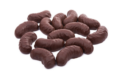 chocolate jelly candies isolated
