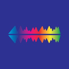 Sound waves vector illustration design