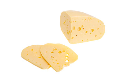 cheese with holes isolated