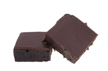 chocolate american brownie isolated