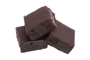 chocolate american brownie isolated