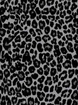 Leopard skin halftone gray black pattern for print seamless