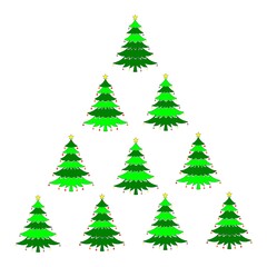 christmas tree isolated on white