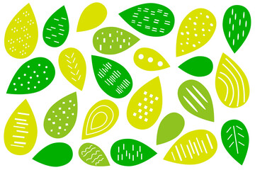 緑の葉っぱのイラスト画像