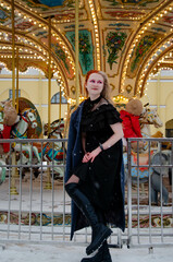 The girl at the carousel