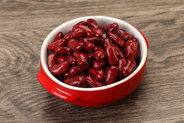 Canned red Kidney in the bowl