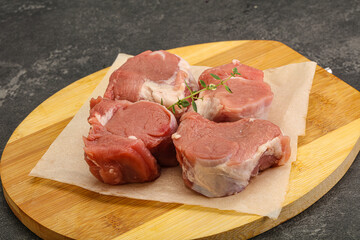Raw pork tenderloin for cooking