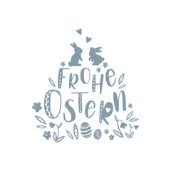 Cute hand drawn Easter design saying 