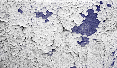 background of old wall with peel paint crack texture surface