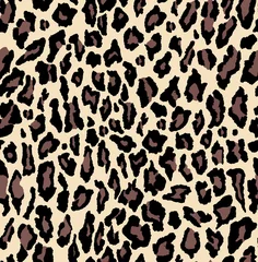Gordijnen Ontwerp met luipaardhuidpatroon dierlijk leer naadloos ontwerp © dicklaurent