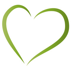 Grünes Herz - Symbol für ökologisches Leben