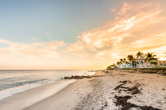Beautiful picture of sunset at Palm Beach, Florida, United States of America