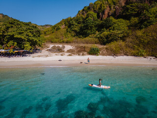 Koh Larn Island near Pattaya Thailand, the tropical beach of Koh Larn Thailand, white beach with...