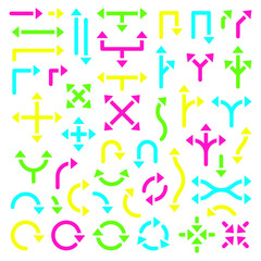 Set Grafische Pfeile Neon