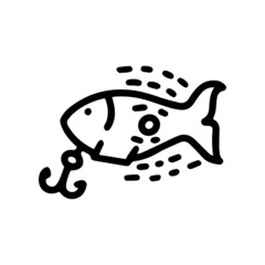 electric lure line vector doodle simple icon