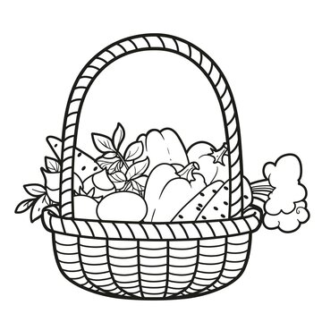 Fruit and vegetable basket - Vilde - round, 25 cm