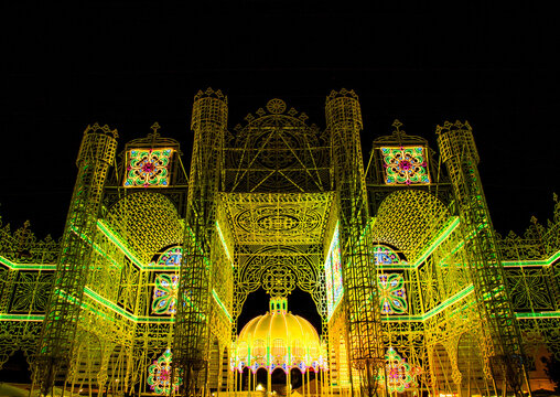 Festival of lights in Scorrano, Salento, South Italy