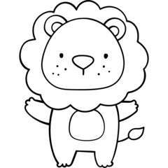 Doodle baby lion