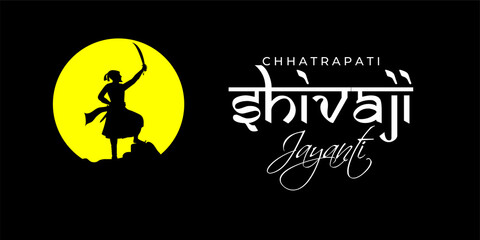 Vector illustration of chhatrapati shivaji maharaj jayanti,