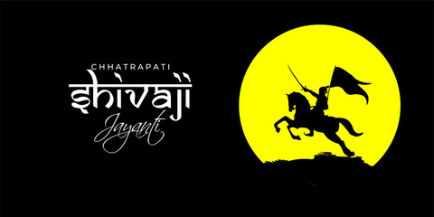 Vector illustration of chhatrapati shivaji maharaj jayanti,
