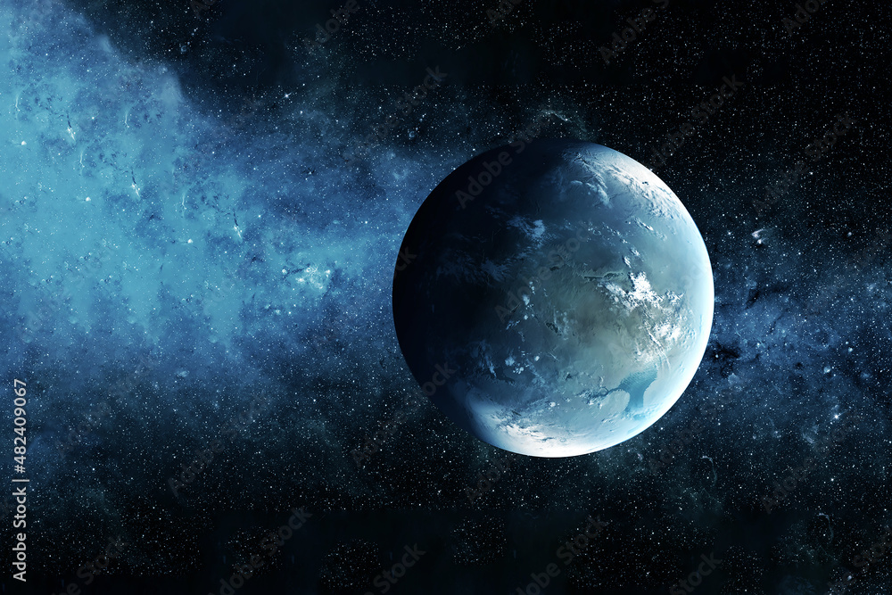 Canvas Prints distant exoplanet. elements of this image furnished by nasa