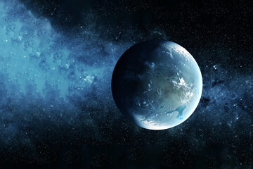 Fototapeta na wymiar Distant exoplanet. Elements of this image furnished by NASA