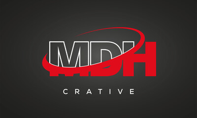 MDH letters creative technology logo design