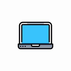 notebook laptop computer icon sign vector