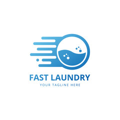 Obraz premium Fast Laundry logo designs concept vector, Fast Soda Drink logo template