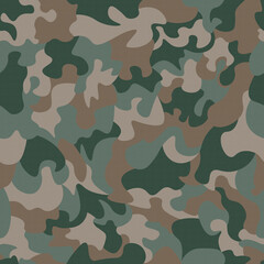 Fototapeta premium Camouflage seamless pattern. Abstract modern military background for army textile and clothing.