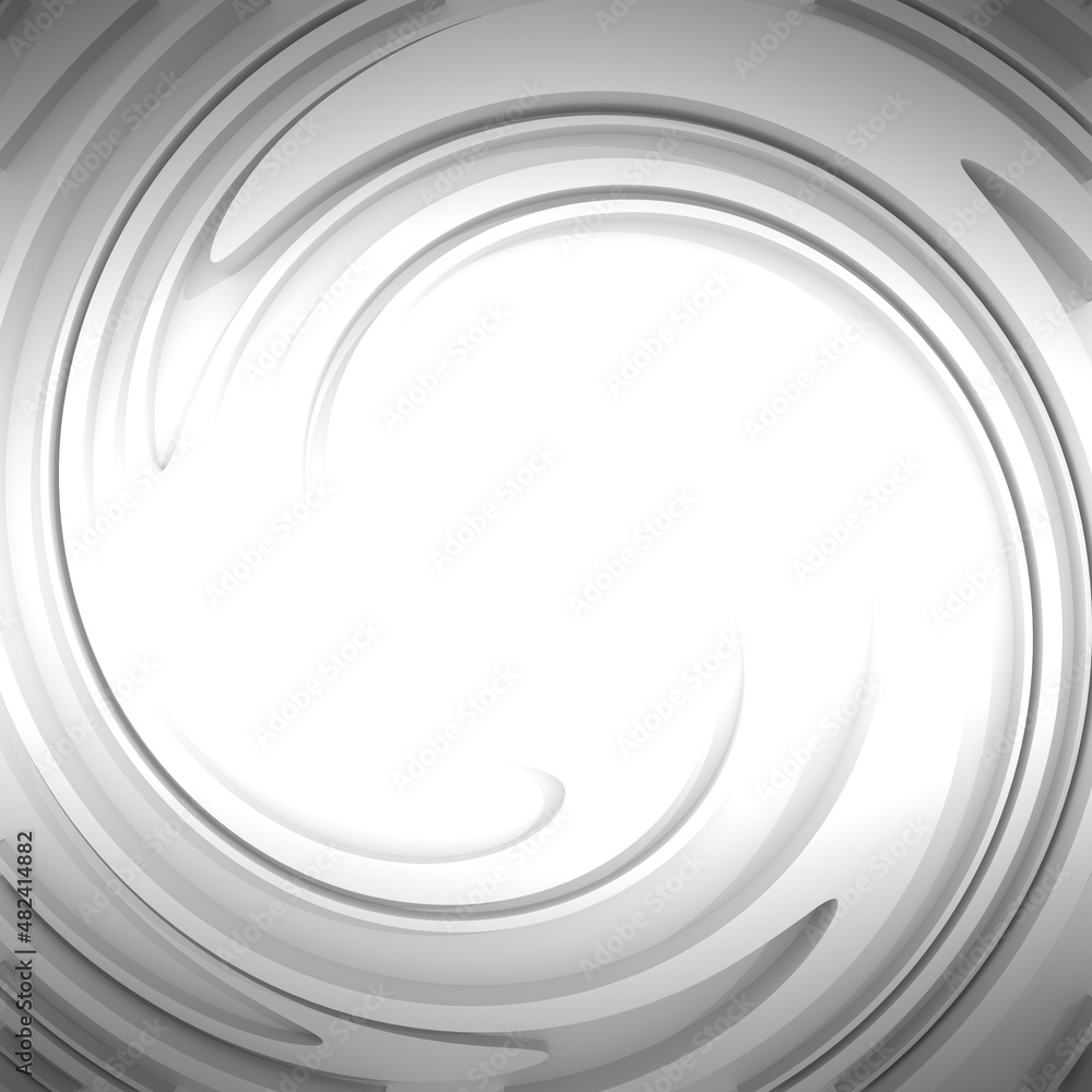 Wall mural abstract geometry background. swirl pattern. 3d render