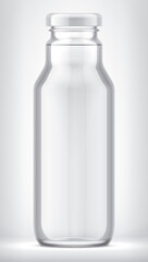 Glass Bottle on background. 