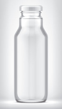 Glass Bottle on background. 
