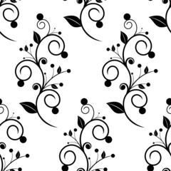 Seamless floral wallpaper design - Decorative abstract flower pattern vector background