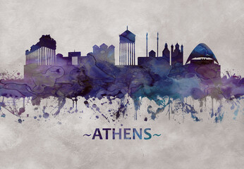 Athens Greece Skyline