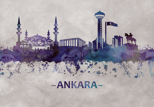 Ankara Turkey Skyline