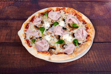 a italian pizza mediterranean food healthy composed design