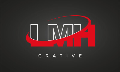 LMH letters creative technology logo design