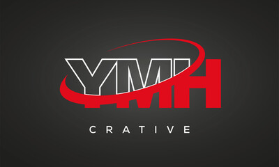 YMH letters creative technology logo design