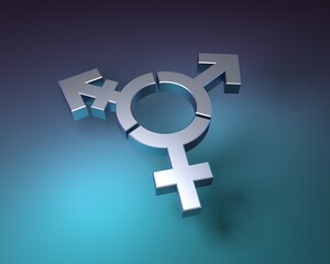 silber gender 3D Illustration