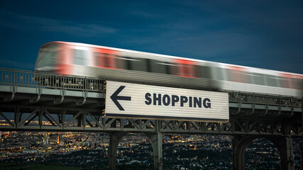 Street Sign to Shopping