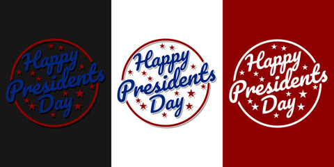 Simple Happy President's Day Lettering