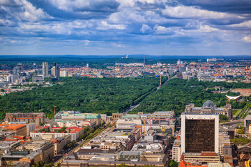 Fototapeta premium Berlin City Centre Aerial View In Germany