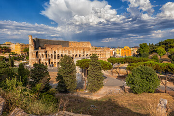 Obraz premium Colosseum From Palatine Hill In Rome, Italy