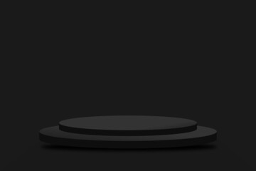 Black empty podium