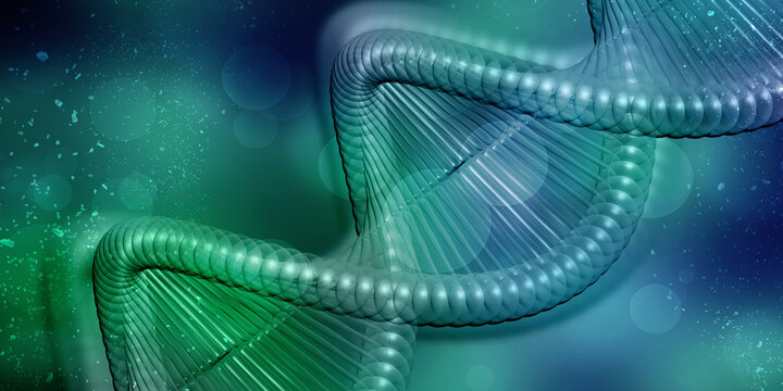 3d render of dna structure, abstract background
